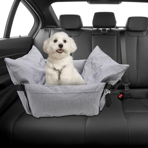 Hanmorfarbi Abnehmbare Haustier Sitz, Universal Car Rear Kennel, Car Home Large Dog Kennel, abnehmbare waschbar Portable Art Autositz mit Taschen für Haustiere bis zu 20lbs von Hanmorfarbi