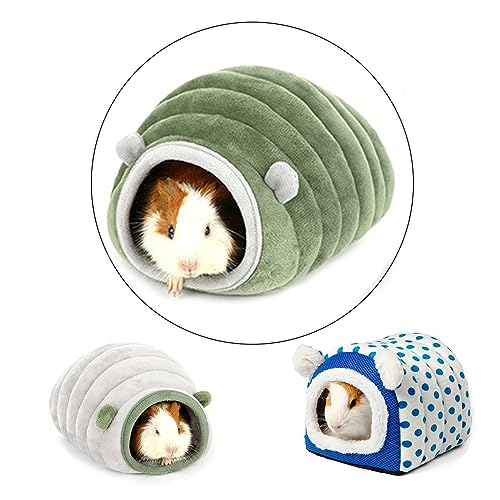 HanryDong Winter Warm Hamster Bett Kleintiere Baumwolle Mini Haustier Haus Maschinenwäsche gemütlich Versteck Grau Grün Nest Käfig Spielzeug für Ratten von HanryDong