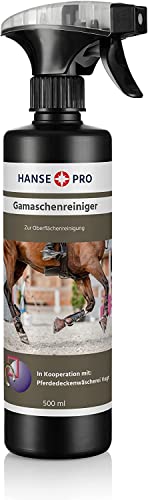 Hanse Pro Gamaschen-Reiniger, 1 x 500 ml I Reinigung, Schutz und Pflege von Reit-Zubehör I praktisches Spray I Pferde-Sport I ideal für Kunststoff, Kunstleder, Leder von Hanse Pro