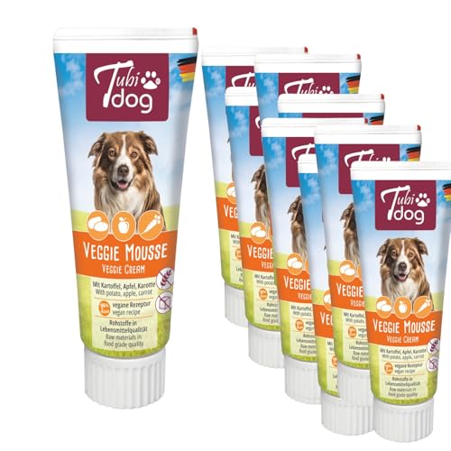 Tubi Dog Veggie Mousse für Hunde – Pflanzlicher Snack & Belohnung – Gesund & Lecker ohne künstliche Zusatzstoffe - Vegetarisch von Hansepet