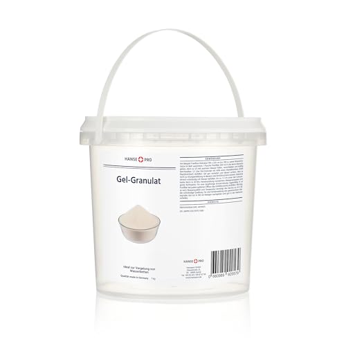 Hansepro Gel-Granulat für Gelbetten & Wasserbetten, 1 kg I Vergelung von Wasserkernen I Gelierung I Beruhigt und verfestigt Wasserbetten-Matratzen von Hanse Pro