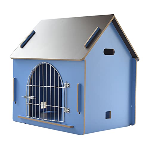 Hundehütte Universelle Kleine Hundehütte Winterwarme Hundehütte Hundehütte Aus Holz (Color : Blau, S : 57 * 44 * 58cm) von Hao Xuan Home