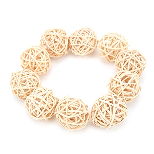 10pcs Sepak Takraw Spielzeugfarbe Rattan und Harmloses Kleines Tierkauen Spielzeug Vine Ball (3CM Primärfarbe) von Haofy