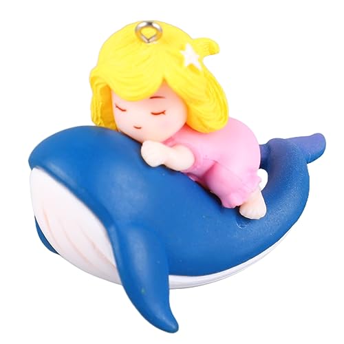 Cartoon Aquarium Ornament Schwimmendes Aquarium Dekor Nette Einstellbare Position Schöne Sicher Tragbar Für Süßwasser (Wal Reiten Mädchen) von Haofy