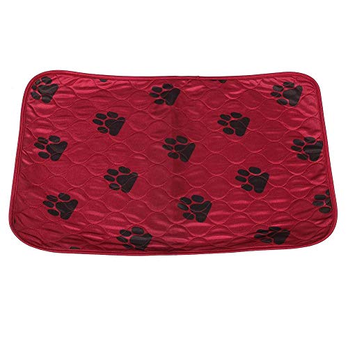 Haofy Hund Pee Pad Wiederverwendbare Wasserdichte Hund PIPI Pad Bett Waschbar Urin Matte für Haustier Hunde Katzen Welpen Indoor und Outdoor Verwendung Welpen Essentials (40 * 60cm-rot) von Haofy