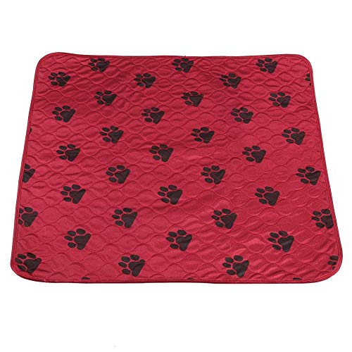 Haofy Hund Pee Pad Wiederverwendbare Wasserdichte Hund Pipi Pad Bett Waschbar Urin Matte für Haustier Hunde Katzen Welpen Indoor und Outdoor Verwendung Welpen Essentials (70 * 80cm-rot) von Haofy