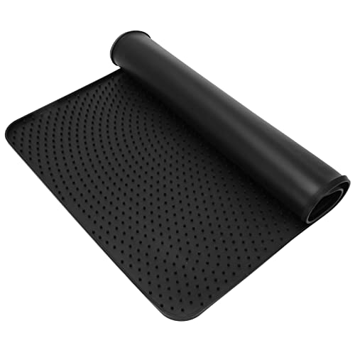 Hundefuttermatte, Einfache Reinigung, Gesunde Hundefuttermatte, Lebensmittelechtes Silikon, Wasserdicht, für Katzen, für zu Hause, für Haustiere (Black) von Haofy