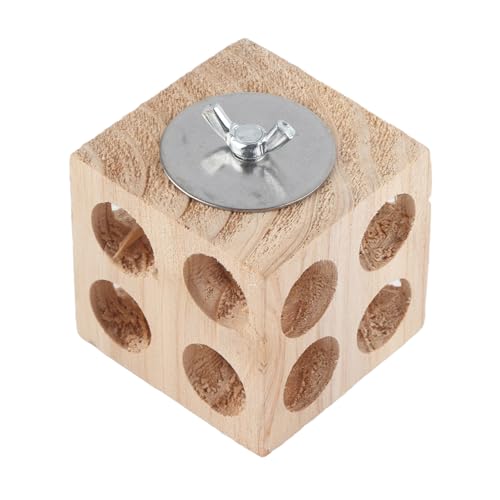 Papageienblock-Futtersuchspielzeug, Attraktives, Einfach zu Installierendes Vogelblockspielzeug aus Holz, Sicher für den Käfig (6cm) von Haofy