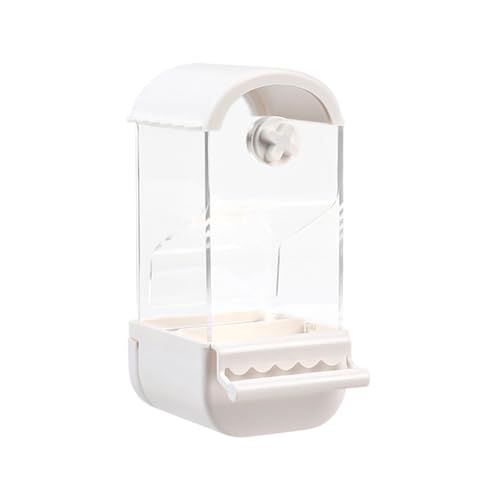 Automatische Vogelfütterung No Mess Parrot Feeder Käfig Zubehör mit Pull-out Bottom Drawer Box Clear Pet Feeder Drinker für Käfig für die meisten Vögel Papagei Kanarienvogel Kakadu Wolke oben von Hapihom