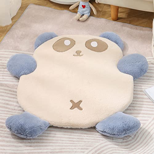 Hapihom Hundebox Pad Bett Matte Cartoon Panda Form Weich Bequem Atmungsaktiv Plüsch Haustier Schlafmatte Haustier Zubehör für Hunde und Katzen 66 x 58,4 cm Blau von Hapihom