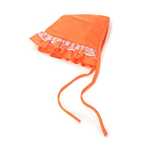 Hapihom Hundehut Niedliche Spitze Kopfbedeckung Sonnenblende Mode Sommer UV Schutz Hut Verstellbare Outdoor Hunde Kappe Sonnenhut Orange L von Hapihom