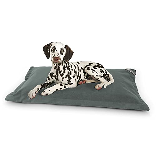 Happers Hundebett oder Katzenbett. Aquaclean Gewebe Abnehmbarer Bezug in Grau und Größe M von Happers