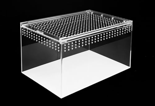 Happet Acryl Terrarium 25x15x15cm - 360° Durchsichtig, Optimale Belüftung, Magnetverschluss - Ideal für Spinnen, Schnecken, Eidechsen, Kleine Reptilien und Insekten Happet Acryl Terrarium 25x15x15cm - 360° Durchsichtig, Optimale Belüftung, Magnetverschluss - Ideal für Spinnen, Schnecken, Eidechsen, Kleine Reptilien und Insekten von Happet