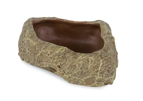 Happet Große XL Schale für Terrarium 25x20x8cm - tiefe Wasser- und Futterschale für große Reptilien, Schildkröten und Schlangen, Steinoptik Happet Große XL Schale für Terrarium 25x20x8cm - tiefe Wasser- und Futterschale für große Reptilien, Schildkröten und Schlangen, Steinoptik von Happet
