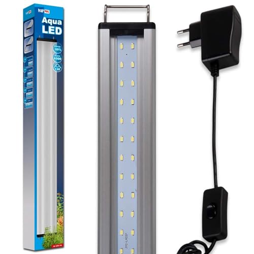 happet AquaLED Aquarium LED Beleuchtung, Aquariumleuchte für Zierfischaquarien als Aquariumlampen und Aufsetzleuchte im Süßwasser als Tageslicht und Pflanzenlicht einsetzbar (LB26, 96-117 cm) von Happet