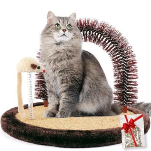 Cat Activity Center - Interaktives für Katzen, Kätzchen mit Vliesmatte Spielzeugmäuse von Happi N Pets