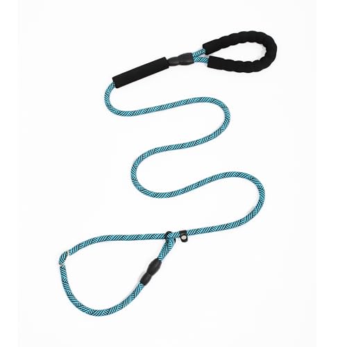 Happilax Retriever Leash, Verbesserte Anti-Würge-Wirkung, Textilmaterial, Bequemer Griff, Längenverstellbar, Strapazierfähiges Nylon, Einfach zu handhaben - 185 cm - Blau von Happilax