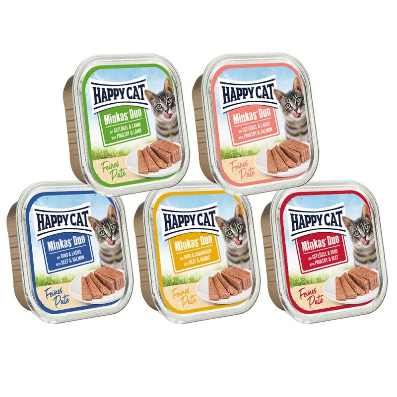 Happy Cat Minkas Duo Feines Paté - Mixpaket (5 Sorten) 12 x 100 g von Happy Cat Supreme