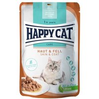 HAPPY CAT Care Nassfutter Katze Adult, Haut & Fell, Meat in Sauce 20x85 g von Happy Cat