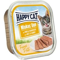 HAPPY CAT Adult Minkas Duo Rind & Kaninchen Paté 16x100 g von Happy Cat