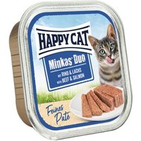 HAPPY CAT Adult Minkas Duo Rind & Lachs Paté 16x100 g von Happy Cat