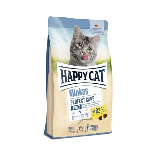 Happy Cat 70403 – Happy Cat Minkas Perfect Care Geflügel & Reis – Trockenfutter für ausgewachsene Katzen – 500 g Inhalt von Happy Cat