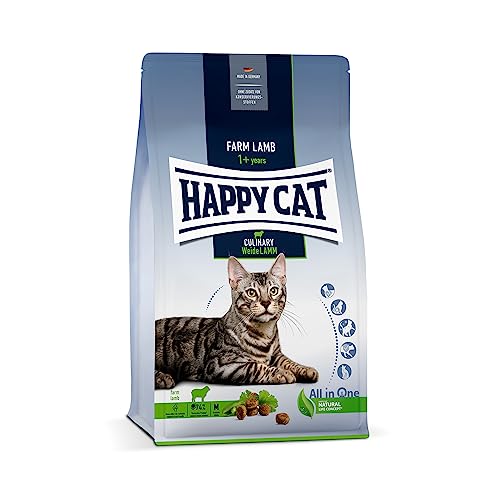 Happy Cat 70547 - Culinary Adult Weide Lamm - Katzen-Trockenfutter für ausgewachsene Katzen und Kater - 300 g Inhalt von Happy Cat