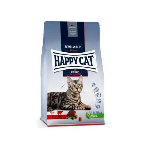 Happy Cat 70557 - Culinary Adult Voralpen Rind - Katzen-Trockenfutter für ausgewachsene Katzen und Kater - 300 g Inhalt von Happy Cat