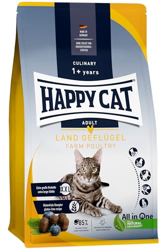 Happy Cat 70568 - Culinary Adult Land Geflügel - Katzen-Trockenfutter für ausgewachsene Katzen und Kater - 300 g Inhalt von Happy Cat