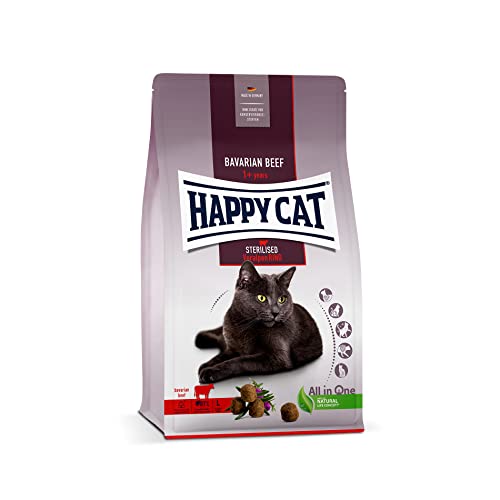 Happy Cat 70573 - Sterilised Adult Voralpen Rind - Trockenfutter für sterilisierte Katzen und Kater - 300 g Inhalt von Happy Cat