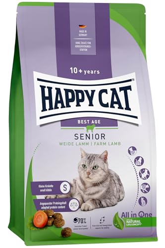 Happy Cat 70613 - Senior Weide Lamm - Katzen-Trockenfutter für Katzensenioren ab dem 8. Lebensjahr - 300 g Inhalt von Happy Cat