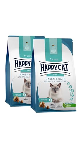 Happy Cat - Care Magen & Darm M - Trockenfutter für Sensible Katzen & Kater 2x4 kg von Happy Cat