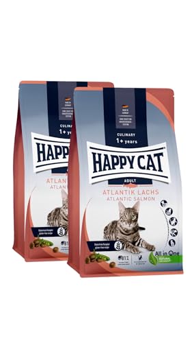 Happy Cat - Culinary Adult Atlantik Lachs M - Trockenfutter für ausgewachsene Katzen & Kater 2x4 kg von Happy Cat