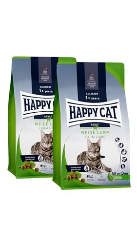 Happy Cat - Culinary Adult Weide-Lamm M - Trockenfutter für ausgewachsene Katzen & Kater 2x10 kg von Happy Cat