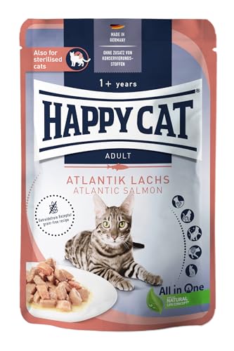 Happy Cat Culinary Meat in Sauce Atlantik Lachs Pouch 85 g von Happy Cat