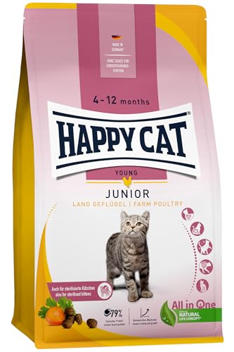 Happy Cat Junior Land Geflügel M - Trockenfutter für Junge Katzen ab dem 4. Monat - 10kg von Happy Cat