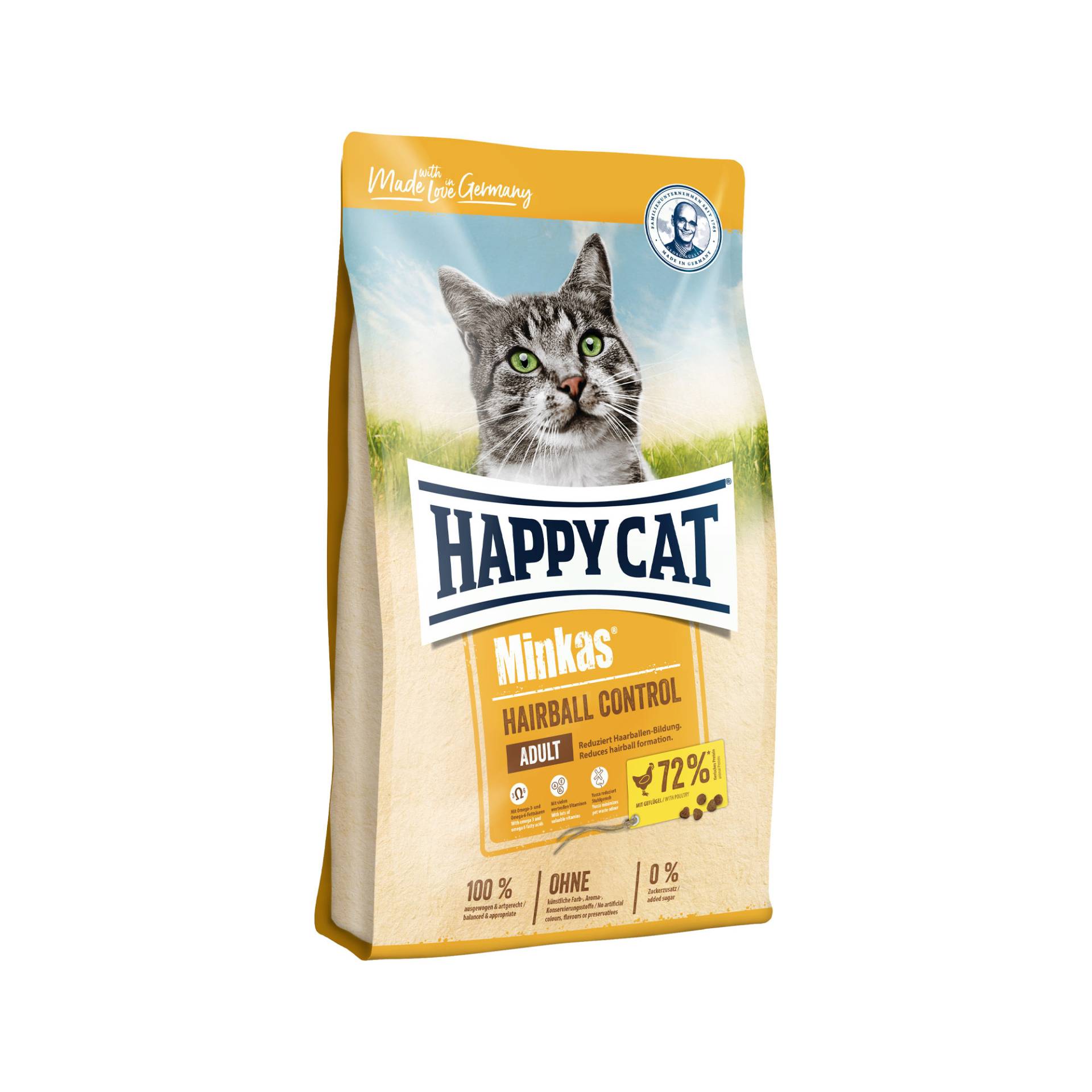 Happy Cat Minkas Adult Hairball Control Katzenfutter - Geflügel - 1,5 kg von Happy Cat