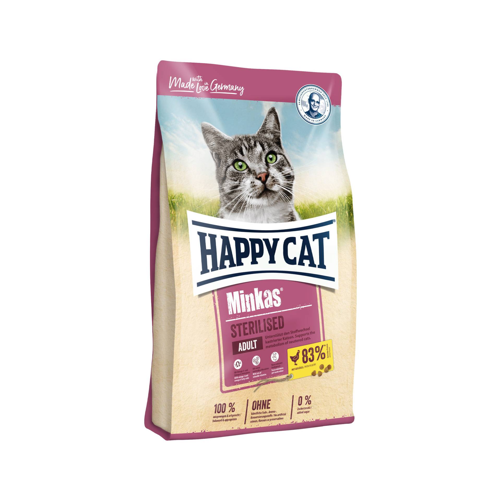 Happy Cat Minkas Adult Sterilised Katzenfutter - Geflügel - 1,5 kg von Happy Cat