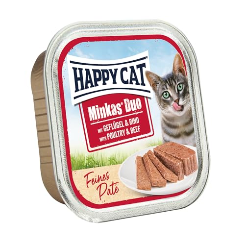 Happy Cat Minkas Duo Geflügel & Rind Paté 100 g von Happy Cat