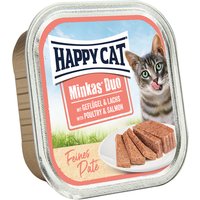 Happy Cat Minkas Duo Feines Paté - 16 x 100 g Geflügel & Lachs von Happy Cat