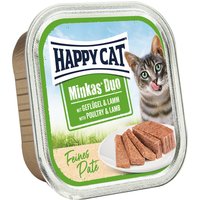 Happy Cat Minkas Duo Feines Paté - 16 x 100 g Geflügel & Lamm von Happy Cat