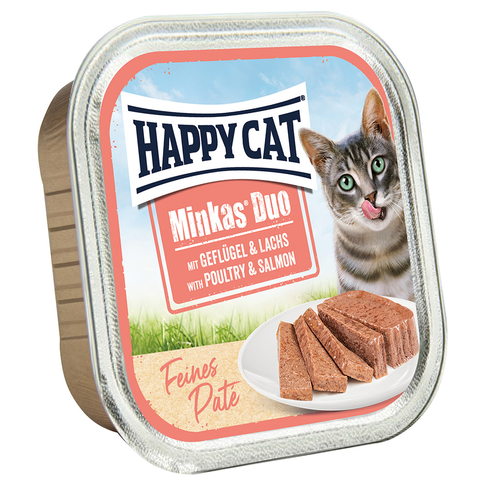 Happy Cat Minkas Duo Feines Paté - Geflügel & Lachs 16 x 100 g von Happy Cat