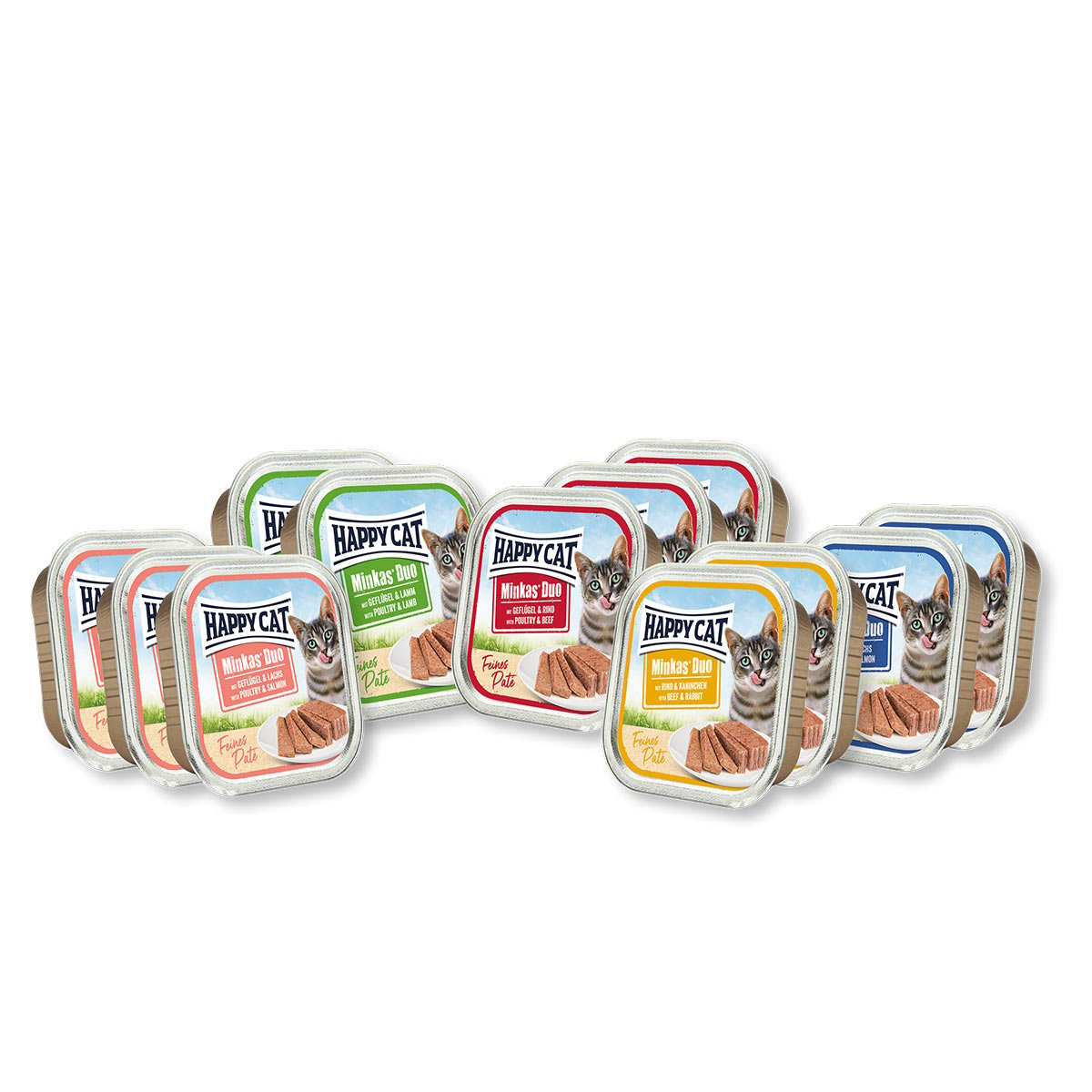 Happy Cat Minkas Duo Paté Mischtray 12x100g von Happy Cat