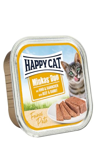 Happy Cat Minkas Duo Rind & Kaninchen Paté 100 g von Happy Cat