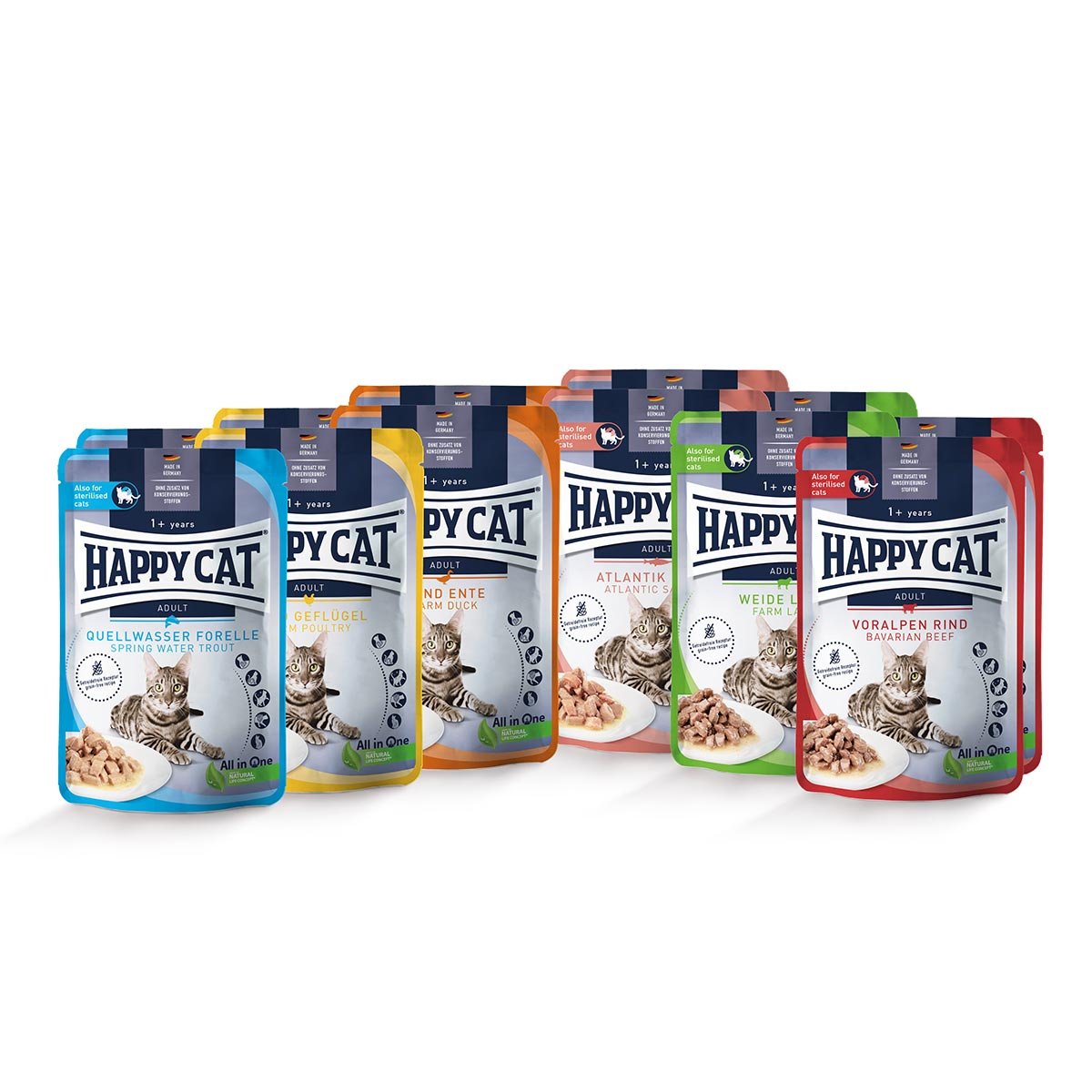 Happy Cat Pouches Mischtray 2 12x85g von Happy Cat