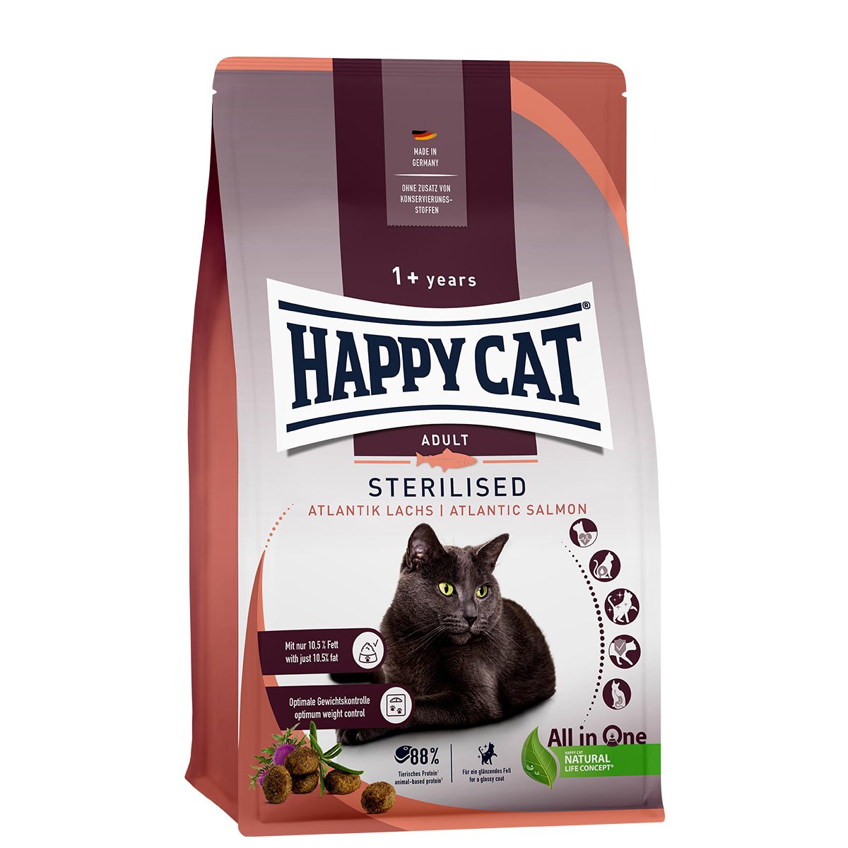 Happy Cat Sterilised Adult Atlantik Lachs 2x10kg von Happy Cat