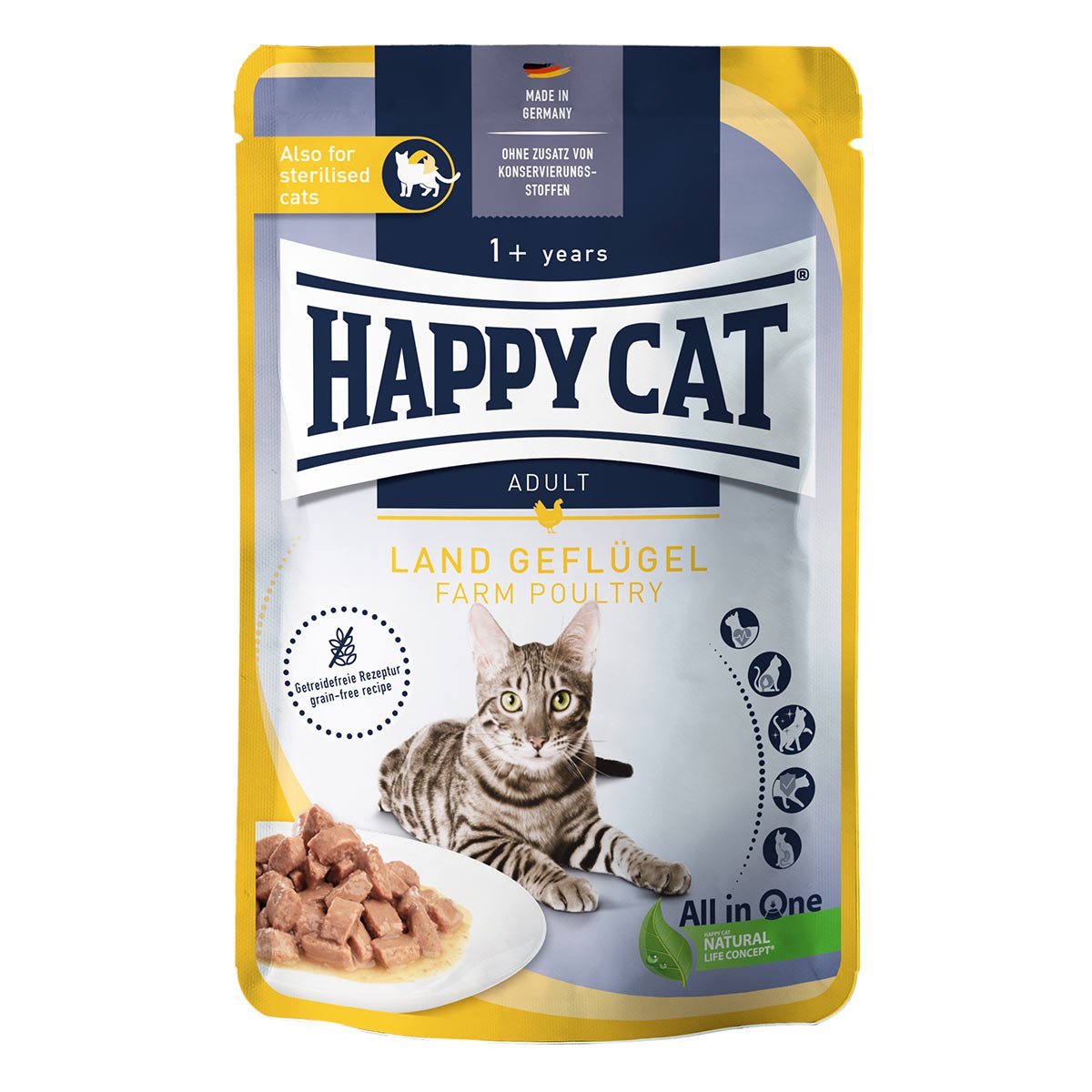 Happy Cat Meat in Sauce Land Geflügel 12x85g von Happy Cat