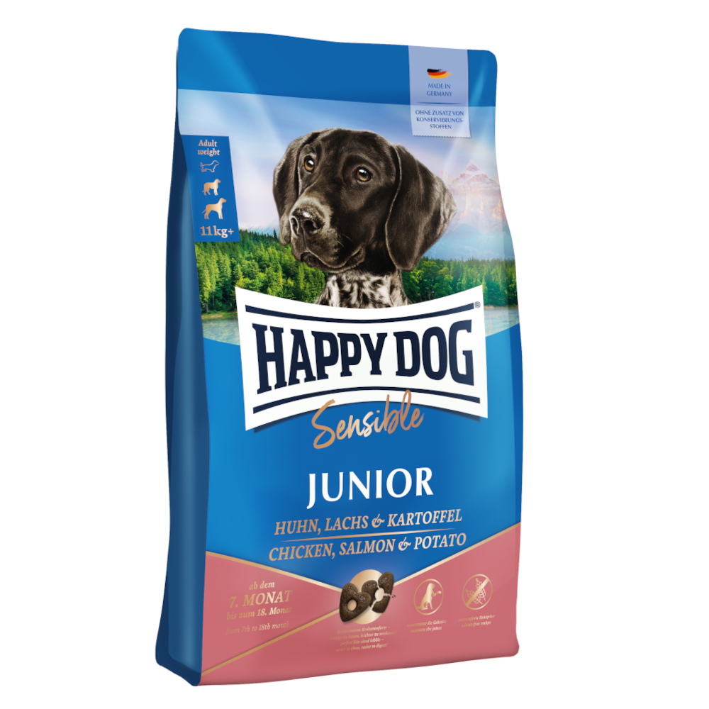 Happy Dog Supreme Sensible Junior Huhn, Lachs & Kartoffel - 10 kg von Happy Dog Supreme Sensible