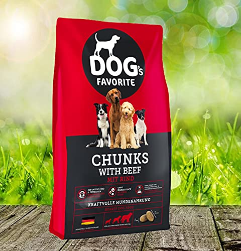 Dog's Favorite Chunks mit Rind 15 kg von Happy Dog