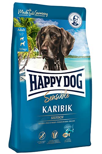 Happy Dog 03523 - Sensible Karibik Seefisch - Hunde-Trockenfutter für ausgewachsene Hunde - 1 kg Inhalt von Happy Dog